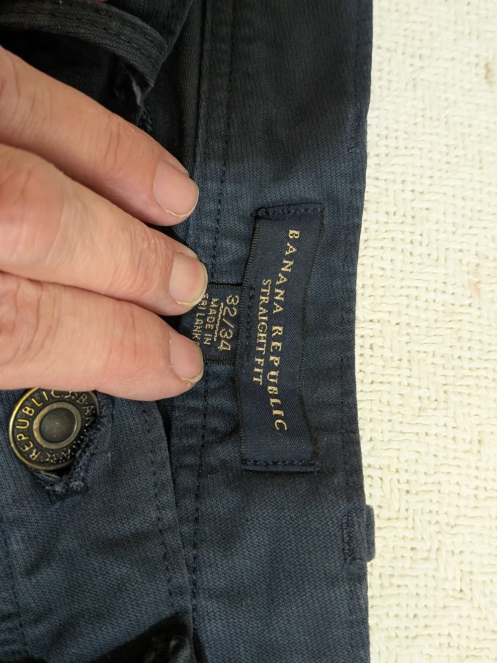 Banana Republic Men's Chinos in Navy Blue